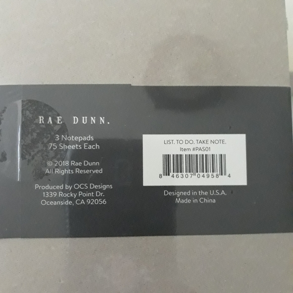 (New) Rae Dunn Notepad Set & Pen Set - Picture 4 of 5